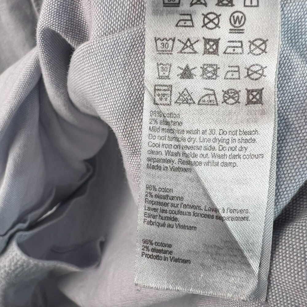 AllSaints Mens Cotton Whisper Gray Long Sleeve Shirt Size M - Picture 5 of 6